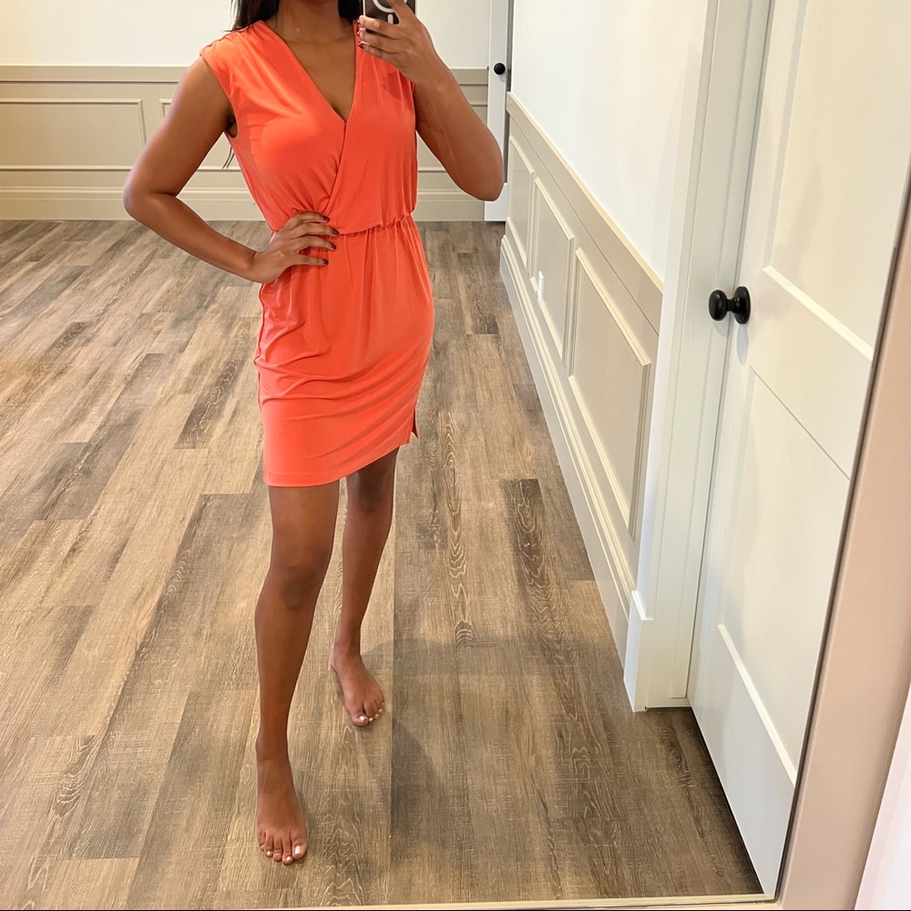 Faux Wrap Dress with back cut-out